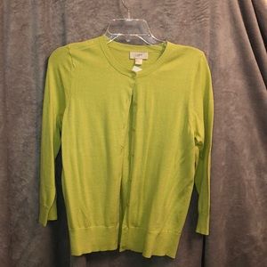 NWT loft green cardigan
